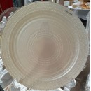  Round Glass Pearl Dot Charger Plate 13